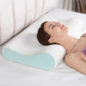 HKZ-YG Memory Foam Orthopaedic Pillow Pack of 1 Solid Cervical Contour Memory Foam Pillow + Anti-Snoring + Stomached + Side Sleepers