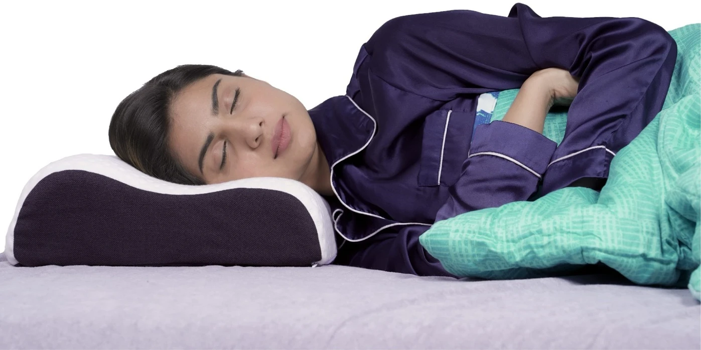 HKZ-YG Memory Foam Orthopaedic Pillow Pack of 1 Solid Cervical Contour Memory Stomache / Side Sleepers / Anti-Snoring